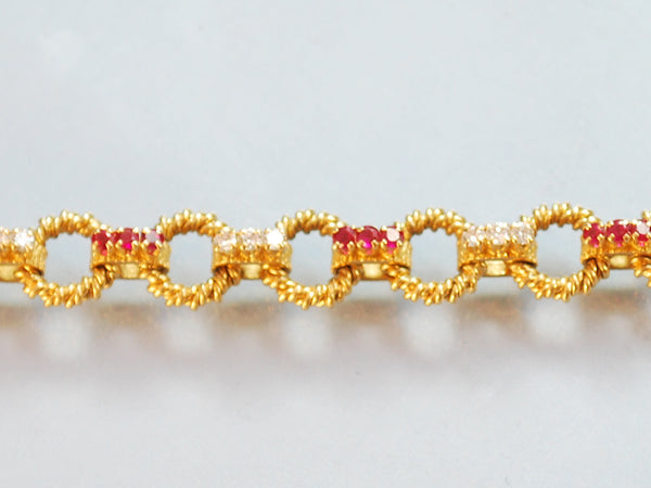 Bracelet ancien diamant et rubis