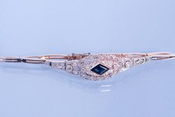 Bracelet Art déco Saphir et Diamants
