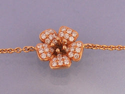 Bracelet fleur de diamants et or rose