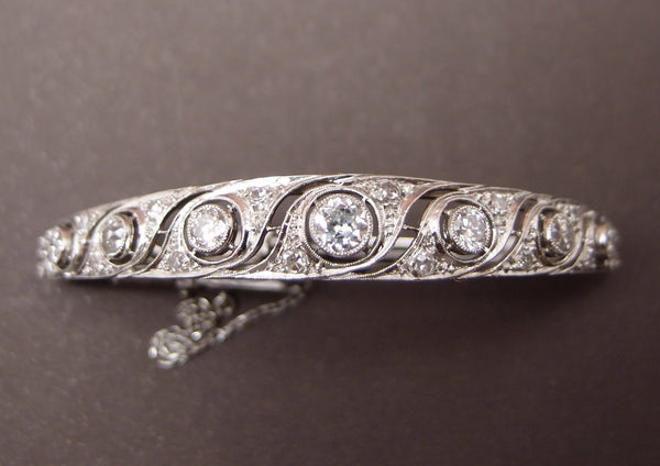 bracelet platine et diamants vers 1920