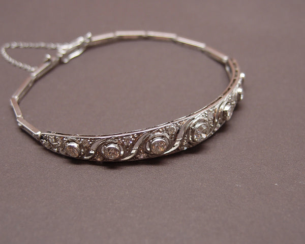 bracelet platine et diamants vers 1920
