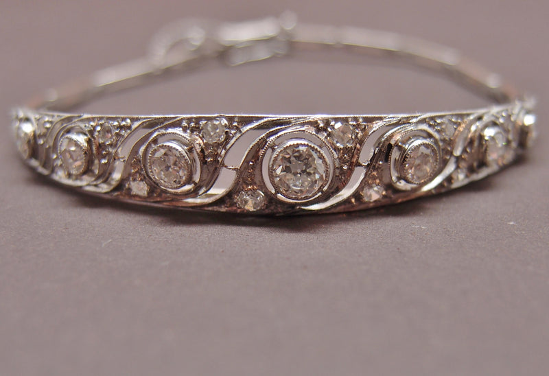 bracelet platine et diamants vers 1920