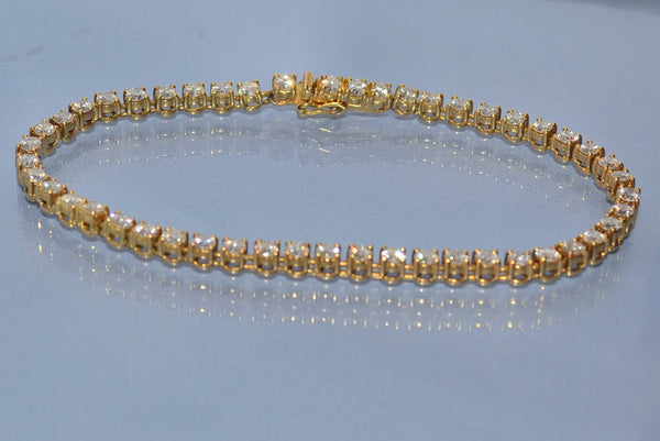 Bracelet rivière diamants et or jaune