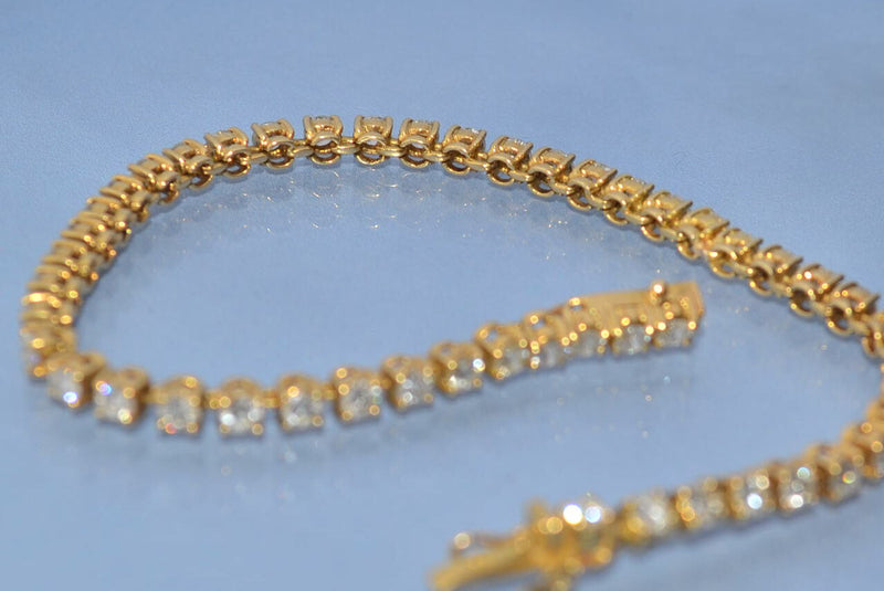 Bracelet rivière diamants et or jaune