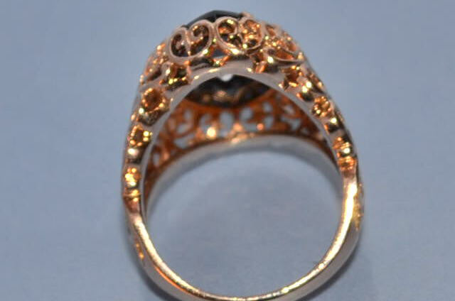Chevalière Ancienne diamnt et onyx