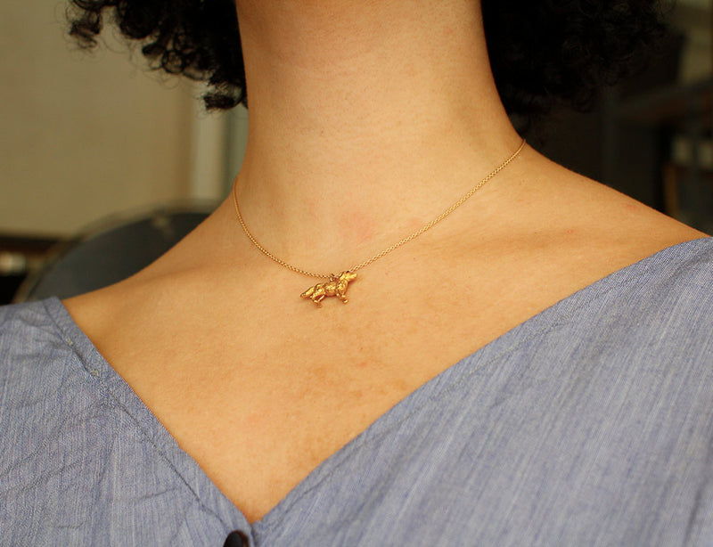 Pendentif "Chien" Or Grenats XIXe