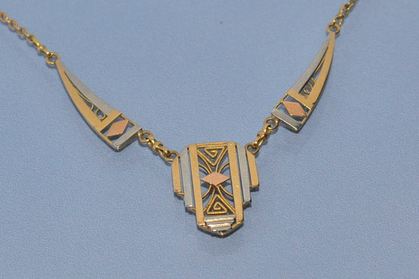 Collier art déco 2 ors