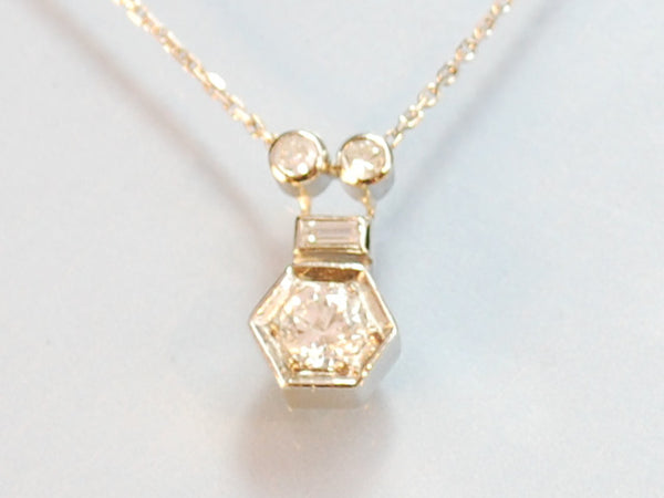 Collier diamant ART DECO en or et platine