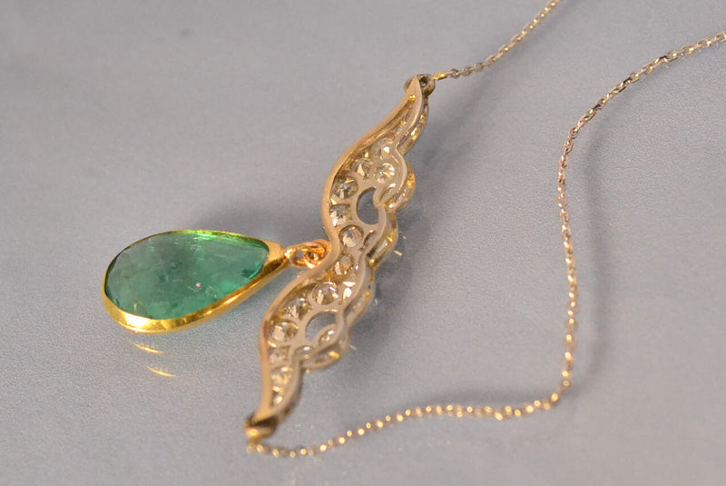 Collier Emeraude et diamants