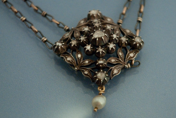 Collier Or Argent et Perle