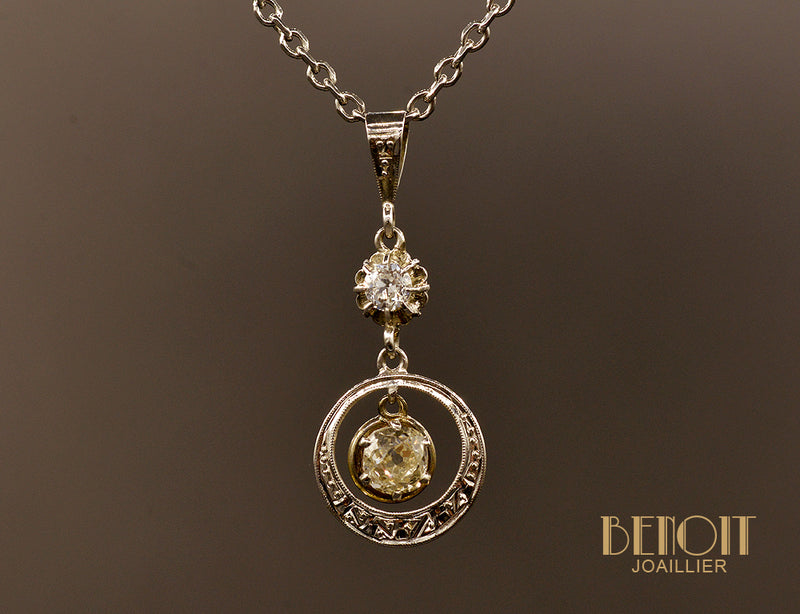 Pendentif Art Déco Diamants