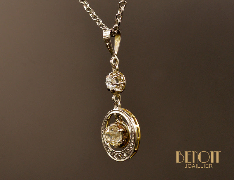 Pendentif Art Déco Diamants