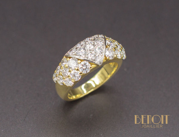 Bague Fred Or Jaune Platine Diamants