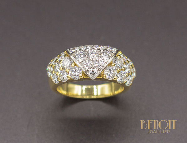 Bague Fred Or Jaune Platine Diamants