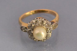 marguerite perle et diamants