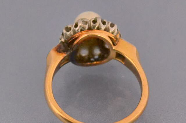 marguerite perle et diamants