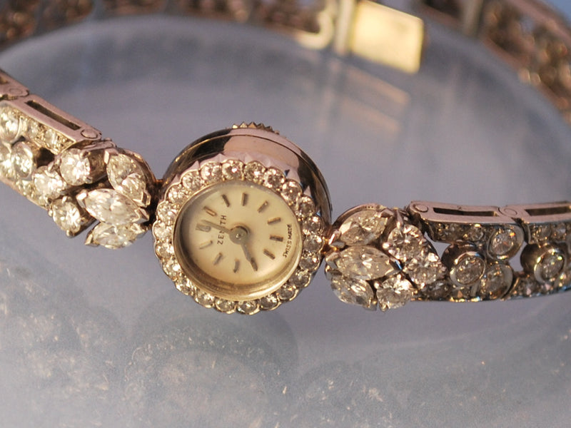 Montre ZENITH ancienne platine diamants