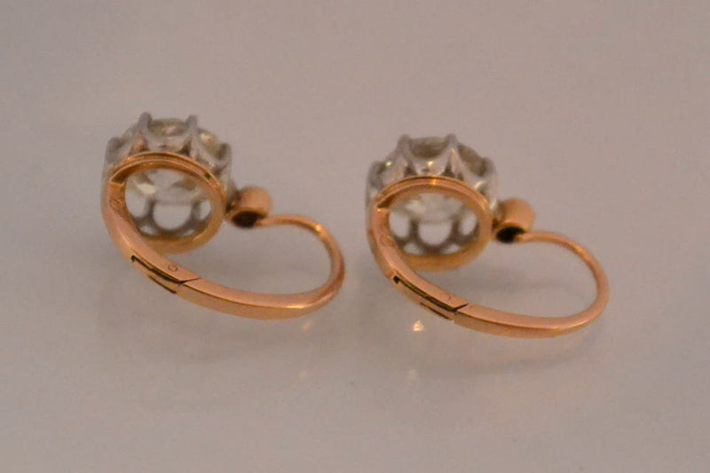 Paire de Dormeuses Anciennes Diamants