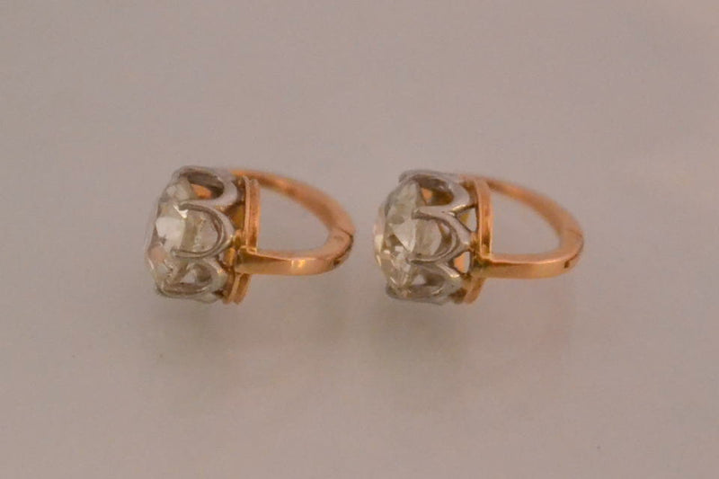 Paire de Dormeuses Anciennes Diamants