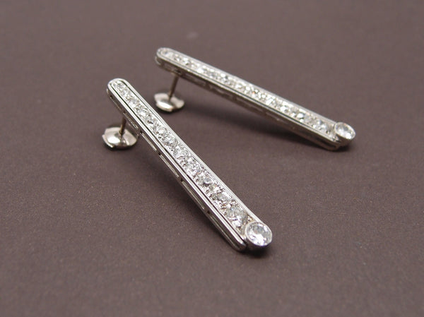pendants doreilles 1930 platine et diamants