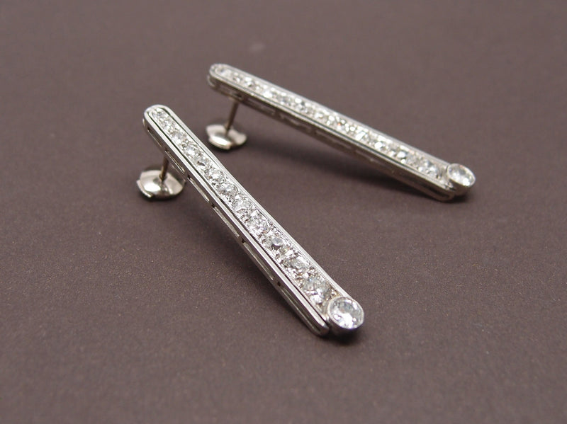pendants doreilles 1930 platine et diamants