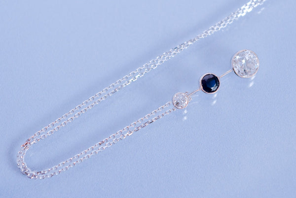 Pendentif ancien Diamants et Saphir