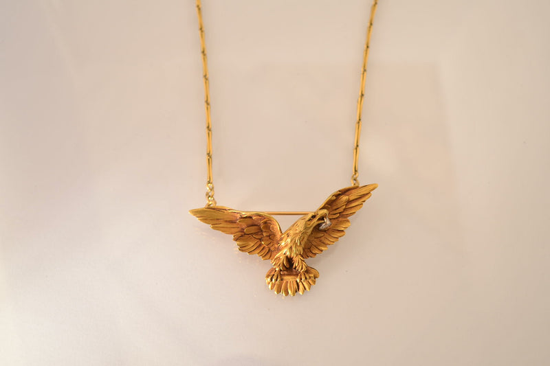 Pendentif / Broche Aigle XIX ème siècle