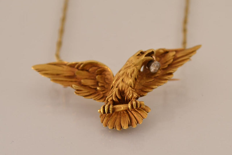 Pendentif / Broche Aigle XIX ème siècle
