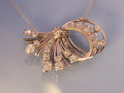 Pendentif/collier platine or diamants 1940