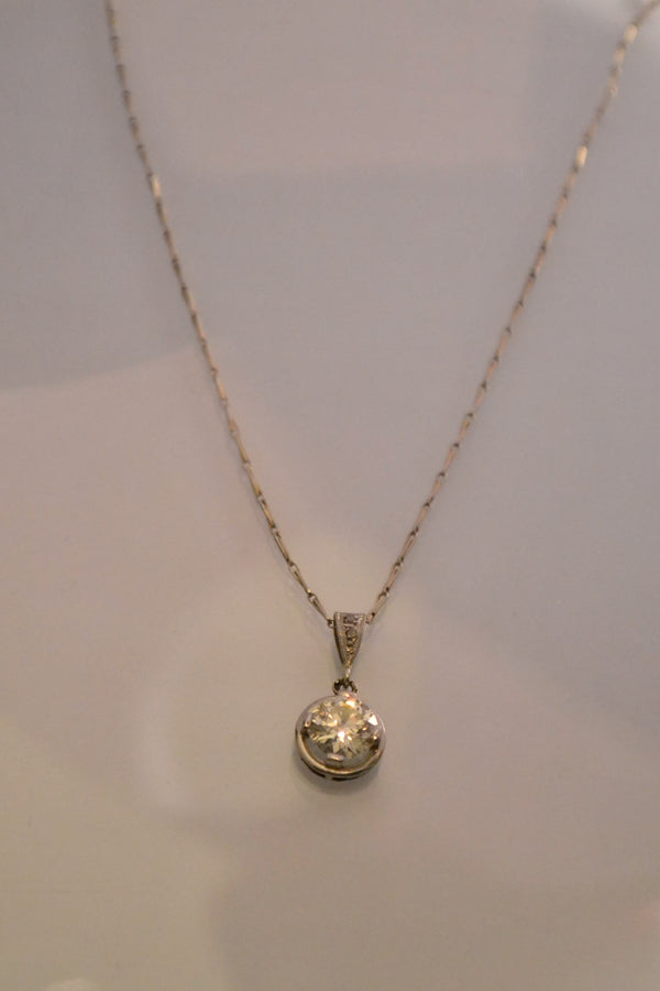 Pendentif Diamant et Platine