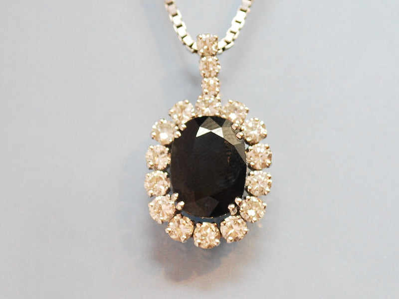 Pendentif saphir et diamants