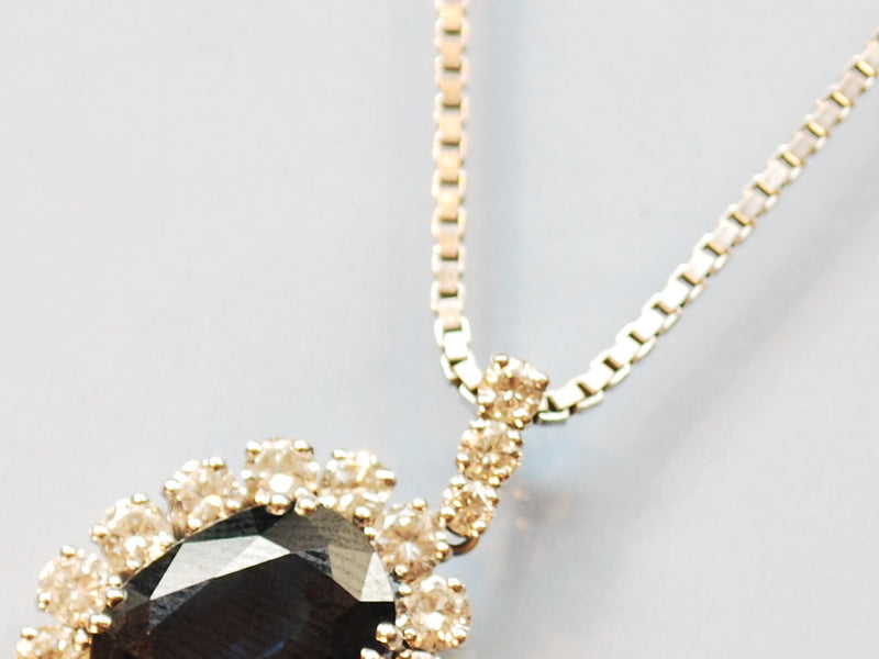 Pendentif saphir et diamants