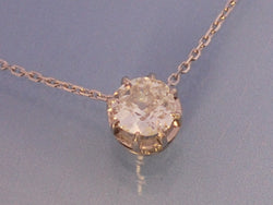 Pendentif solitaire ancien diamant 1 carat