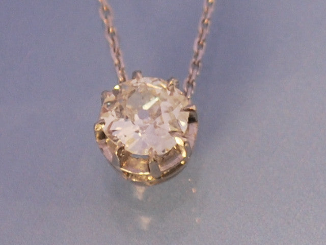 Pendentif solitaire ancien diamant 1 carat