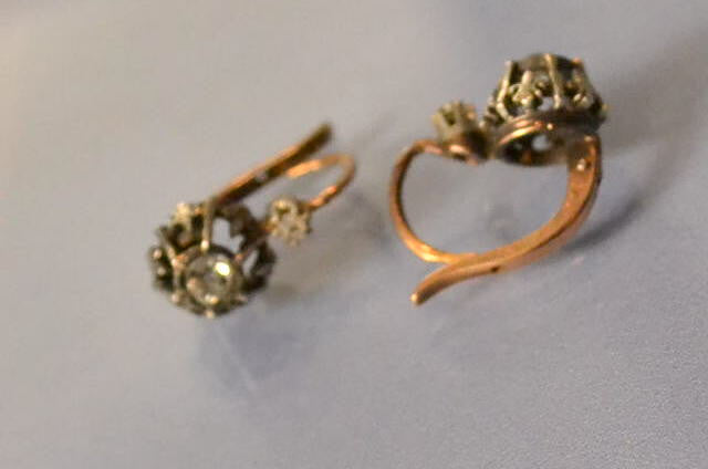 Puce d'oreille Diamants époque 1900