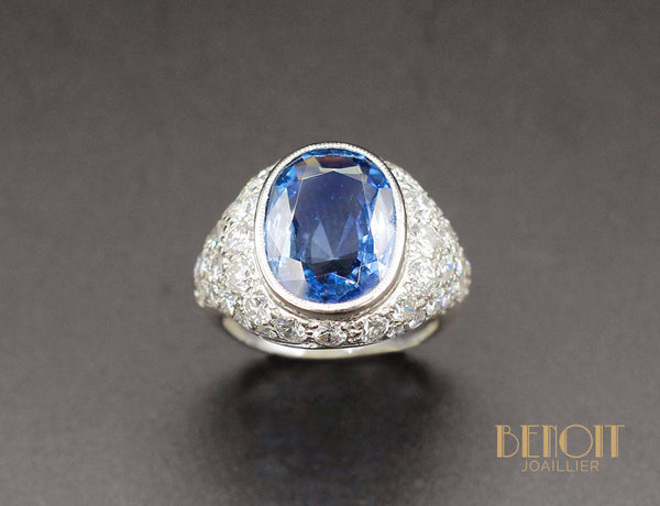Bague Dôme Art Déco Saphir Birman