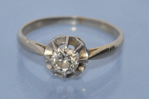 Solitaire ancien diamant 0,5 carat