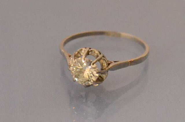 Solitaire ancien Diamant 1 carat