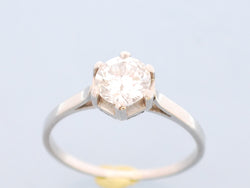 Solitaire diamant or blanc 1930