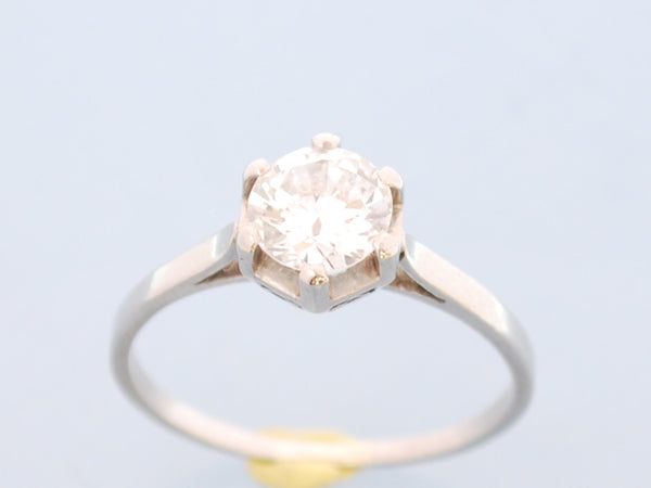 Solitaire diamant or blanc 1930