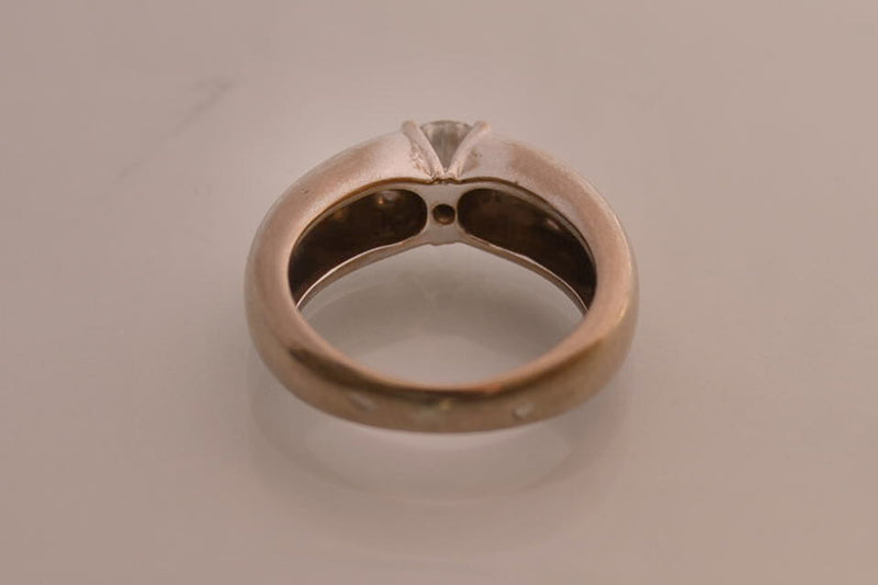 Solitaire Diamant Or Blanc Signé Mauboussin