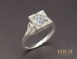 Bague Art Déco Diamant 1,20 ct