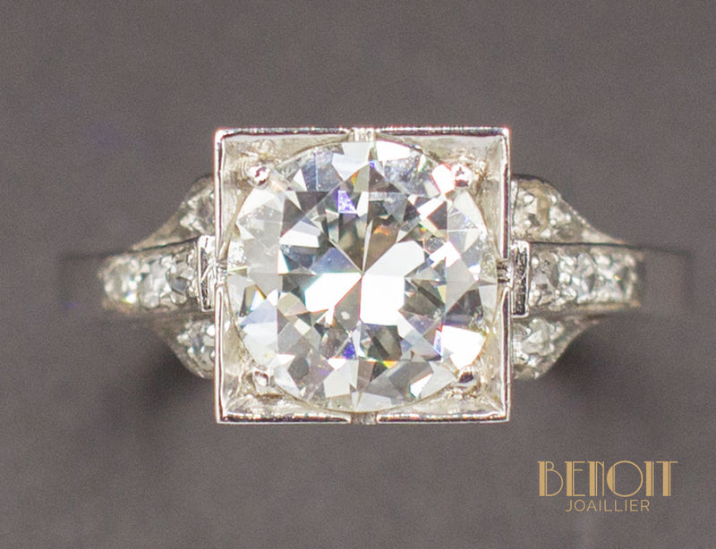 Bague Art Déco Diamant 1,20 ct